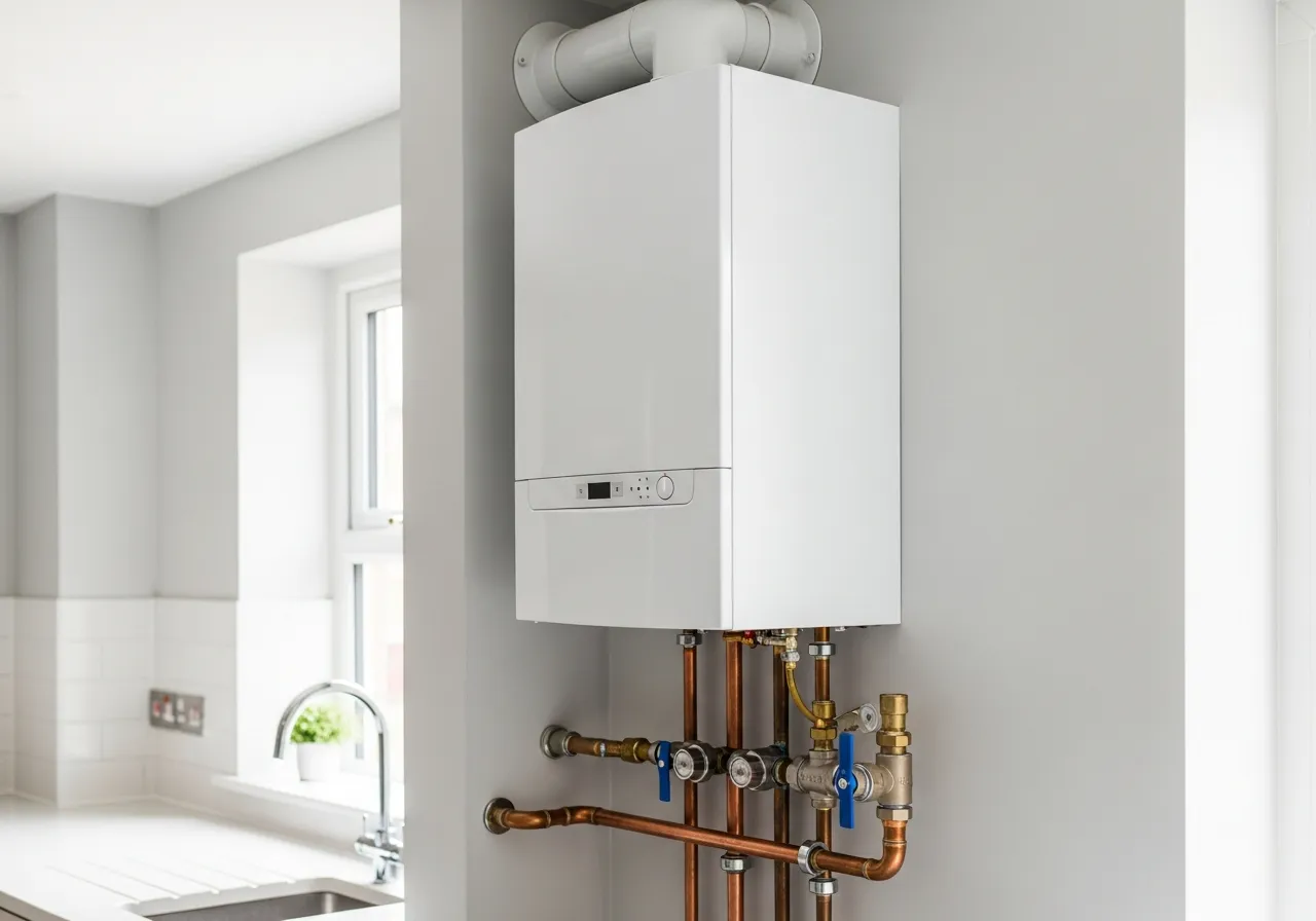 Combi boiler installation