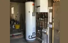 Unvented hot water cylinder installation