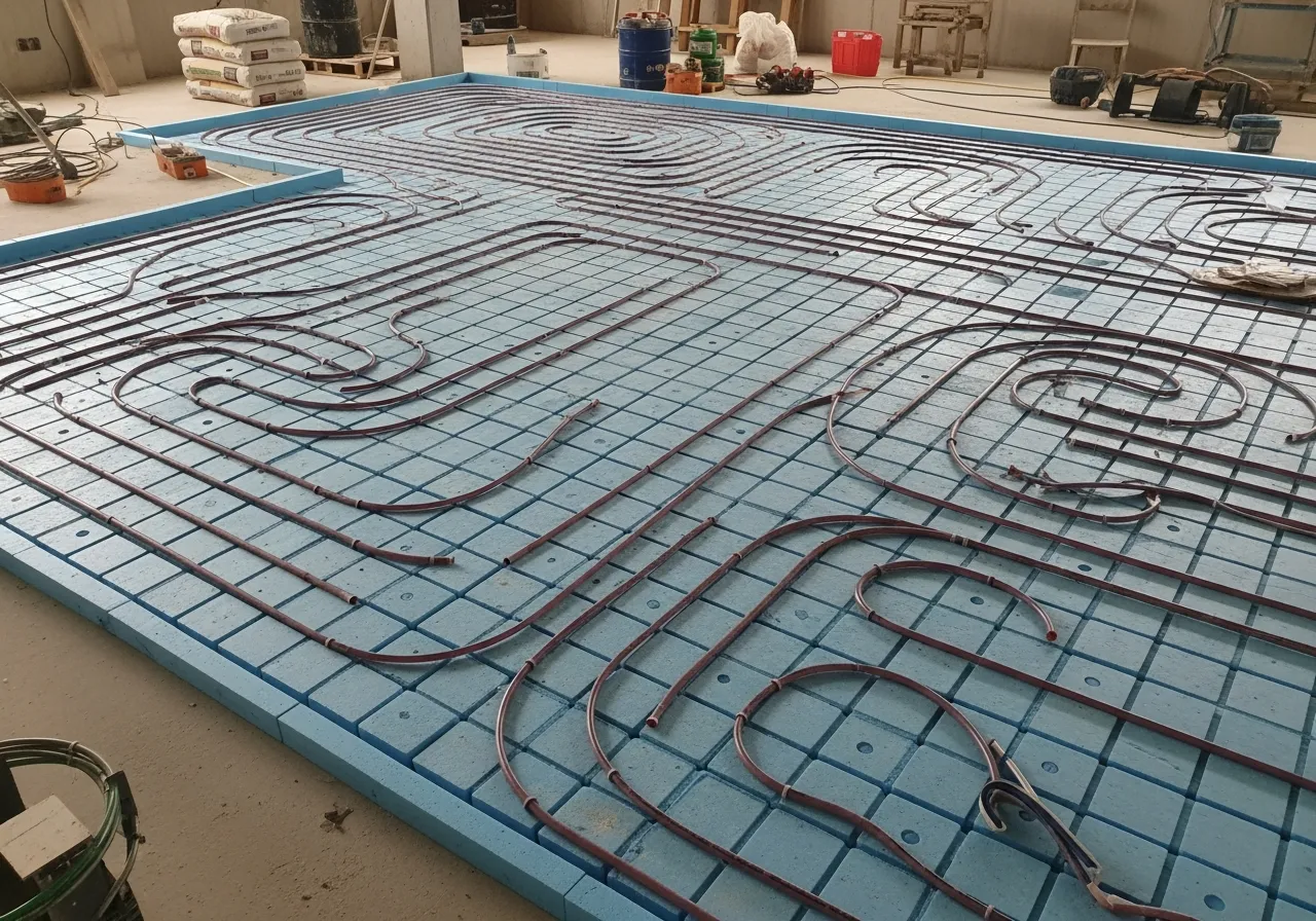Underfloor heating install